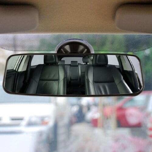 Universal Car Rearview Mirror Rear View Interior Car Mirror Adjustable Suction Cup Wide Long Safety Car Indoor Auxiliary Mirror