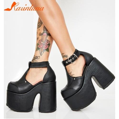 KARINLUNA Brand Design Ladies Sexy High Platform Sandals Fashion Chunky High Heels womens Sandals Party Gothic Shoes Woman