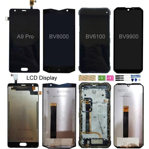 For Blackview BV9900 BV8000 BV6100 LCD For Blackview A9 Pro lcd Display Touch Screen Digitizer With Frame Assembly Repair Parts