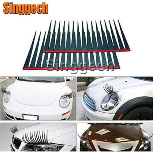 1Pair 3D Car Fake Eye Lash Stickers Headlight For Peugeot 307 206 308 407 207 2008 3008 508 406 208 Mazda 3 6 2 CX-5 CX5 CX-7