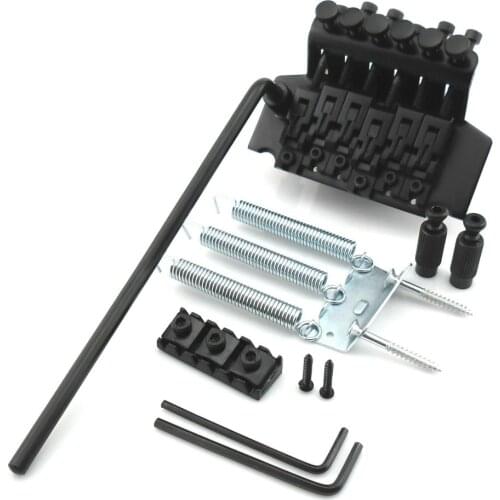 1 pkg Licensed Black Guitar Tremolo Bridge Parts System New