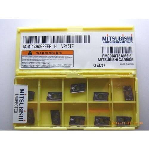 100PCS AOMT123608 -H VP15TF CNC brand carbide inserts milling cutter insert Rough machining