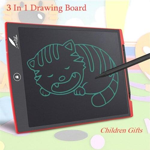 12 Inch LCD Writing Tablet LCD Handwriting Pads 3 In 1 Mouse Pad Ruler Drawing Tablet Writing Board Children Kids Gifts