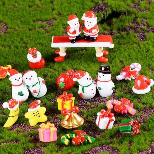 2022 Santa Claus Snowman Ornaments Christmas Tree Mini Micro landscape decor Garden Pot Merry christmas decor for home