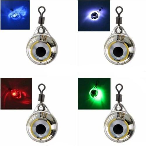 5/10Pcs Mini Underwater Fish Attraction Lamp Lure Green/Red/Blue/White/Colorful LED Flashing Fishing Lure Light Squid Bait