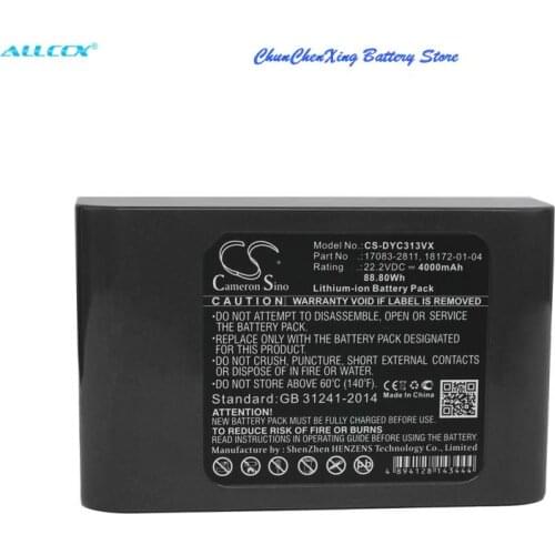 Cameron Sino 4000mAh Battery for Dyson DC31, DC31 Animal, DC34, DC35,DC35 Exclusive, DC44, PLEASE note this battery is 22.2V