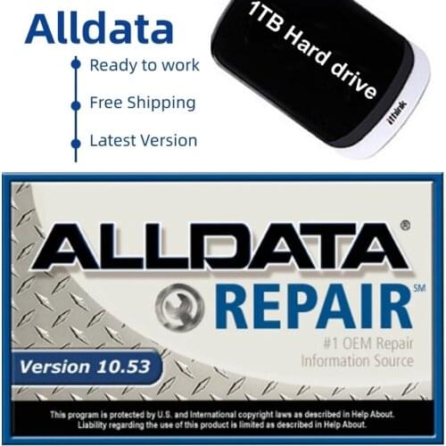 Alldata 2021 Hot Sale 10.53v Repair Software 10.53+2015 MiT +ESI BOOSI Full Set - Domestic/Asian/Europe with 1TB HDD