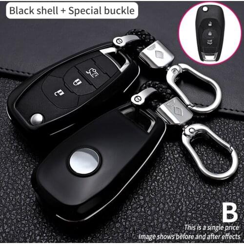 Carbon Fiber Car Smart Key Cover Case Fob For Chevrolet Cruze Spark Camaro Volt Bolt Trax Malibu Sonic Protect Shell Accessories