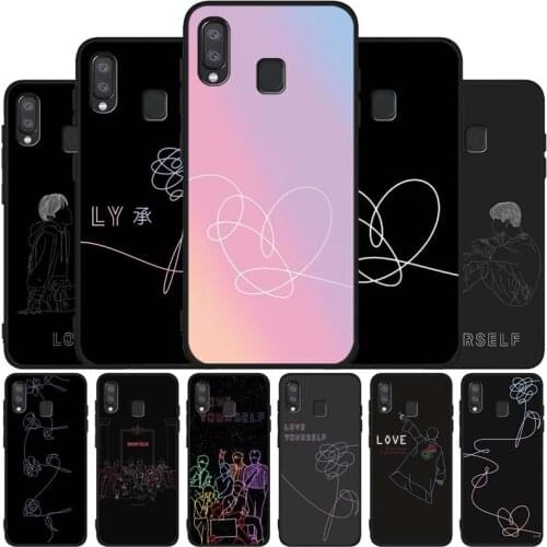 Love Yourself Art Black Soft Phone Case For Samsung A10 A20 A30 A40 A50 A70 A21 A31 A51 A71 A41 A32 A42 S52 A72 A6 2018 Cover