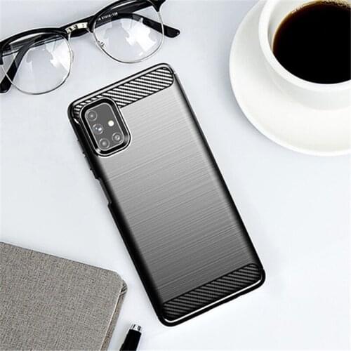For Cover Samsung Galaxy M51 Case Samsung Galaxy M51 M31S M21 M11 Carbon Fiber Shell Anti-knock Phone Case For Samsung M51 Cover