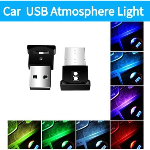 7 Colors USB Decorative Lamp Car LED Atmosphere Lights Emergency Lighting Car-styling Auto Interior Lights Car Ambient Lamp