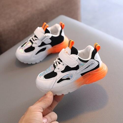 2021 Size 21-30 Children Sport Sneakers Anti-slippery Toddler Shoes for Girls Lightweight Sneakers Boys Children Casual Shoes