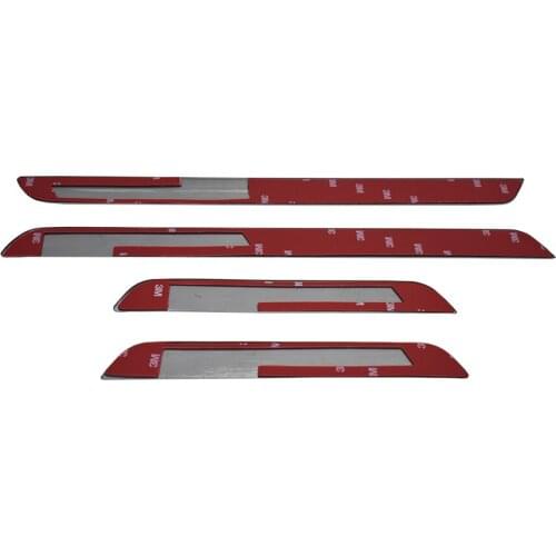 For Hyundai Tucson 2014~2019 External Door Sill Protector Welcome Pedals Scuff Plate Guards Covers Trim 4Pcs Car Styling