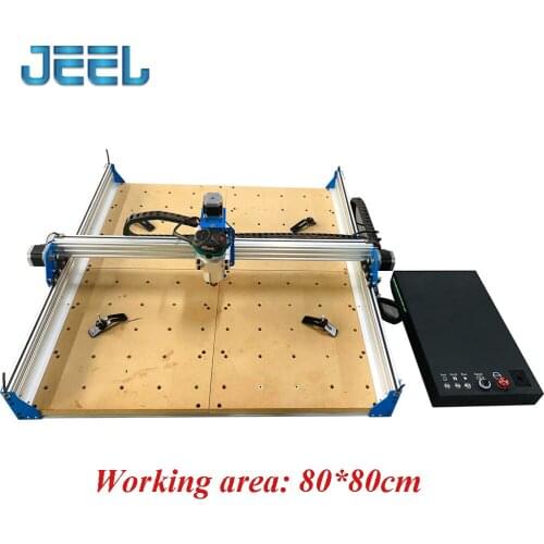 CNC Router Machine 80*80cm working ares for Wood Acrylic Carving Arts Crafts DIY 3 Axis Milling Cutting Engraving Machine