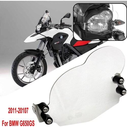 G650GS Acrylic/ Grille Motorcycle Front Headlight Lens Cover Frame Headlight Protector for BMW G 650 GS 2011 2012 2013 2014-2017