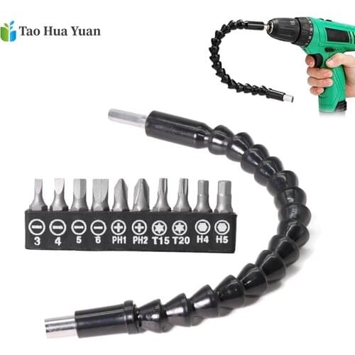 290mm Flexible Shaft Tool Electronics Drill Screwdriver Bit Holder Connect Link Multitul Hex Shank Extension Snake Bit
