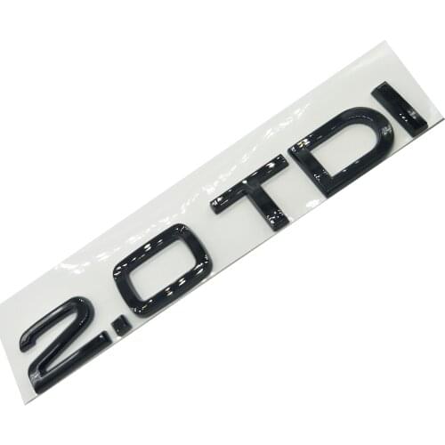 For Audi A4 S4 A5 S5 A6 C6 A7 A8 A6L 2.0TDI Glossy black Emblem Car Styling Rear Trunk Letter Number Logo Sticker
