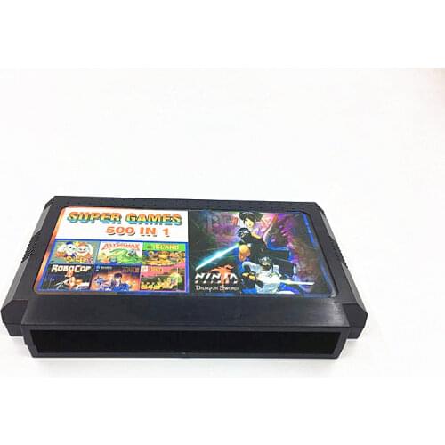 Real 500 in 1 Game Cartridge, No repeat, 8 bit FC60Pins classical game card