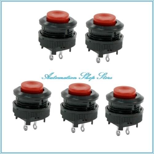 Arcade Game Machines/ Latching 14mm Diameter Red Cap Momentary Push Button Switch DS-501