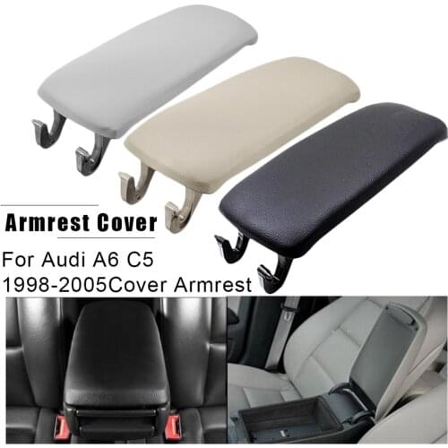 Car Leather Armrest Cover Center Console Lid Covers Cap Interior Storage Box For Audi A6 C5 1998-2005 Auto Interior Accessories