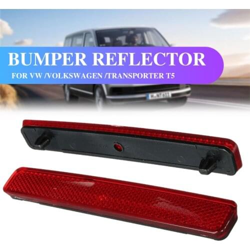 Red Rear Left & Right Bumper Reflector Tail Light Bars Brake Parking Warning For VW Volkswagen Transporter T5