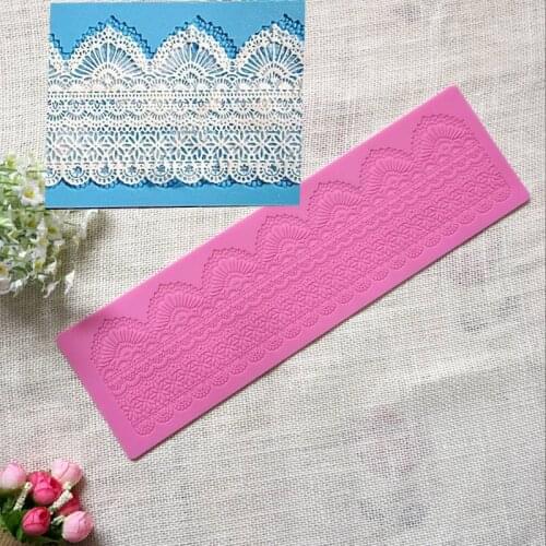 Lace lace silicone mold Fondant cake decoration tools Wedding flower embossed mold