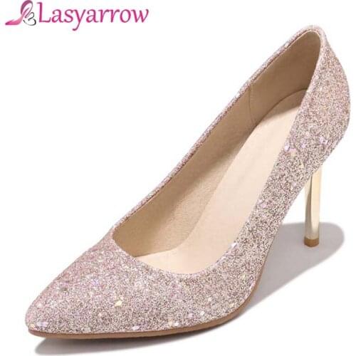 Lasyarrow Fashion Womens Pumps Shoes Ladies Pointed Toe Shallow Dress Shoes Elegant Sexy Party Shoes Ladies Zapatos Mujer RM701