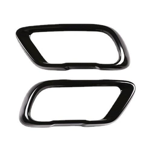 2021 model suitable for BMW X5 tail throat decorative frame bright black 2-piece set