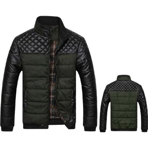 2021 Men Winter Warm Faux Leather Jackets winter spring thick Mens Coats PU Patchwork Designer Fashion Mens Jackets