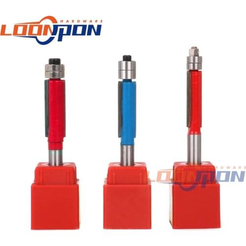 3Pcs 1/4" 5/16" 3/8" Trimming Router Bit Set with Bearing Tungsten Carbide Milling Cutter Bit 6mm Shank for Wood