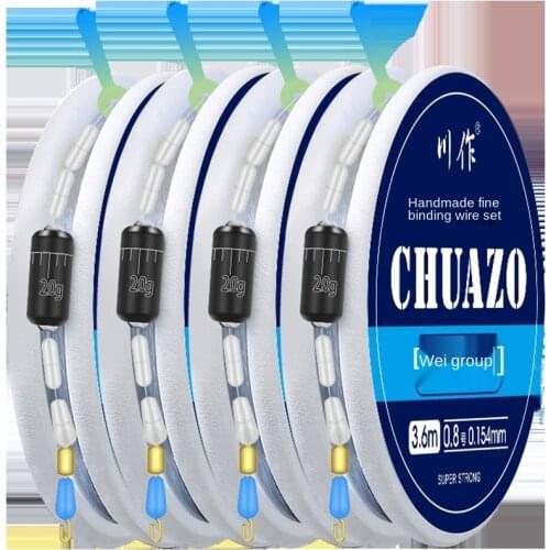 Fishing Line Set Full Set Tied Taiwan Fishing Handspike Crucian Carp Main Line Group Combination Finished Product Strong Pull