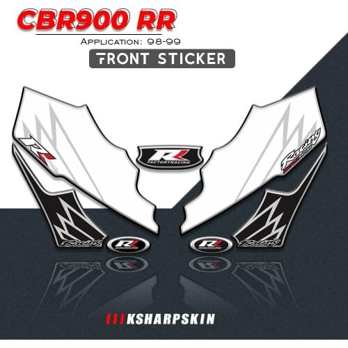 New sale Front Fairing Motorcycle Number Board 3D Gel Protector Stickers Decals For Honda CBR900RR RRW RRX 1998-1999 cbr900 rr