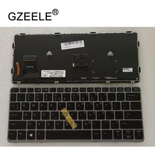 New US laptop keyboard FOR HP EliteBook 820 G1 820 G2 720 G1 720 G2 725 G2 backlight with point with backlit silver frame