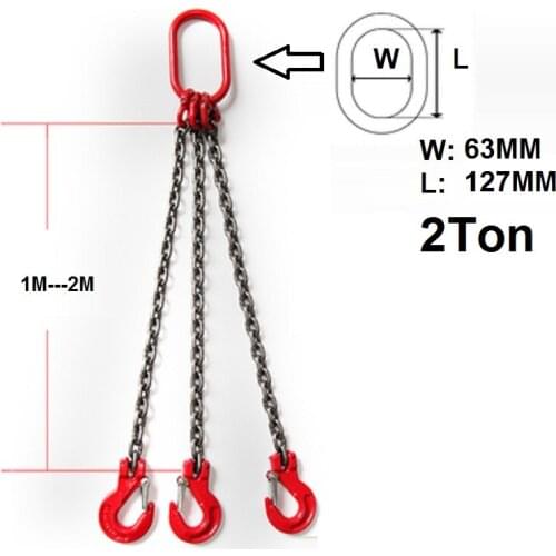 2T--4.7Tonx1M three legs 3-claw chain lifter for drum lifter clamp bucket barrel oil tank can chain sling