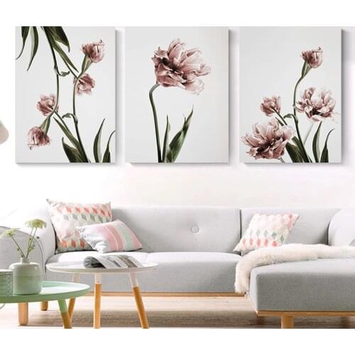 Green Plant Flower Canvas Art Painting Abstract Print Poster Picture Wall Living Room Bedroom Dining Room modern Home Decoration