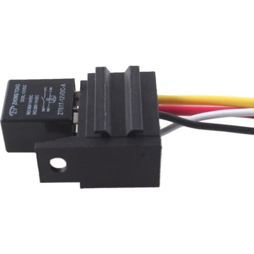 EE support 5 X 12V 20A/30A SPST Relay For Electric Fan Fuel Pump Horn Car Kit 4P 4 Wire With Socket Car Styling