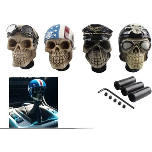 Police Pilot Pirate Skull Gear Shift Knobs Universal Car Gear Lever Manual Transmission Handle Gear Stick Punk Car Decoration