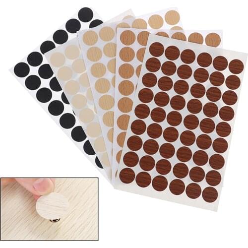 1sheet Self Screw Cover Caps Stickers Adhesive Decorative Films Furniture Stickers Wood Craft Desk Cabinet Ornament