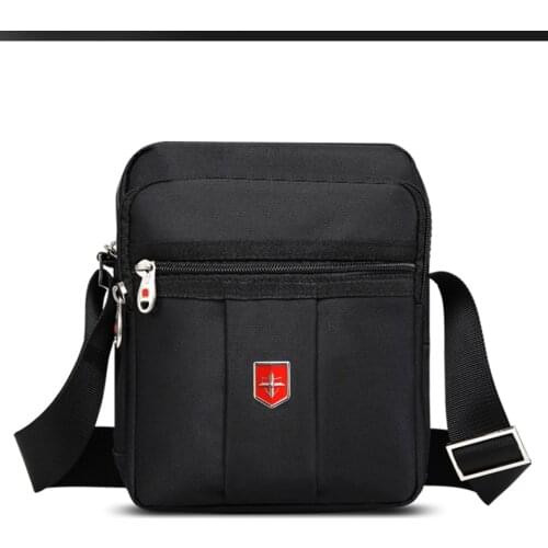 Swiss Brand Shoulder Bag for Men Daily Waterproof Oxford Messenger Bags Unisex Multifunctional Business Casual Briefcase bag