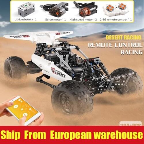 Mould King 18001 High-Tech Car Model Compatible With MOC-1812 PF Buggy 2 Desert Race Car Christmas Gifts Building Blocks Brick