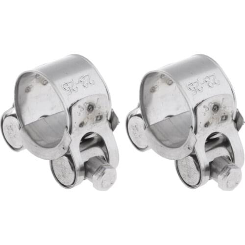 2 Pieces Exhaust Pipe Clamp Clip For 23mm-25mm Motorcycle Muffler Silencer