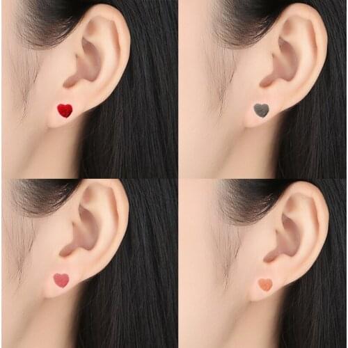 Allergy Free Mink hair Women Korean Heart Orange 2018 New Arrival White Coffee Red Girls Free Shipping Pink Black Blue 1Pair