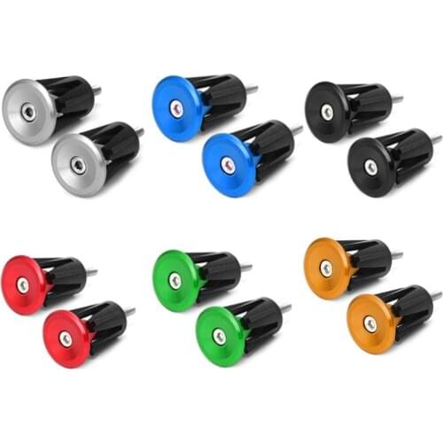 1pair Bike MTB Road Bicycle Aluminum Handlebar Grips Handle Bar Cap End Plugs Drop Shipping Item bicycle handlebar