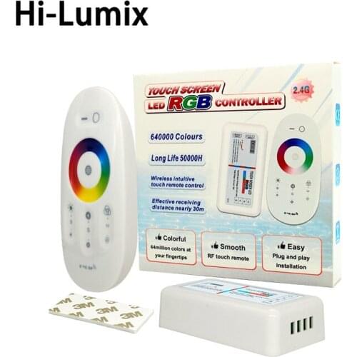 2.4G RGBcontroller Tauch screen LED RGB controller Strip RF controller for 5050 2835 5630 3014 RGB strip tape