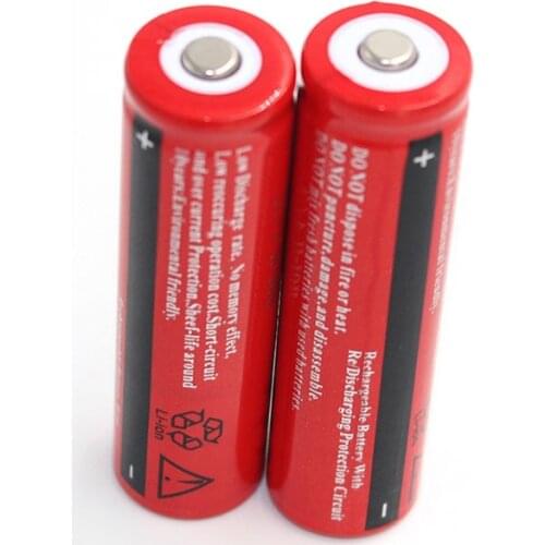 2 pcs Original 18650 battery 3.7V rechargeable battery batteries for led flashlight headlight