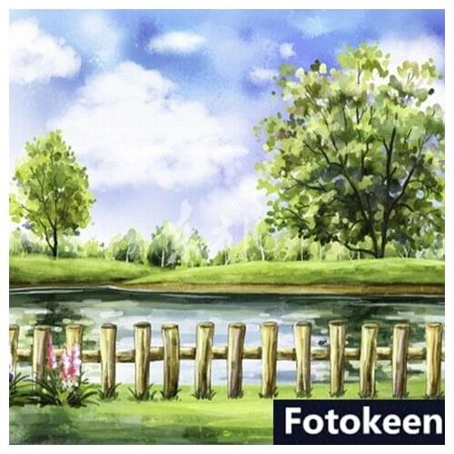 3m*6m Hand painted Muslin Scenic Backdrop FC019,toile de fond studio photo ,photo studio props baby ,photography studio backdrop