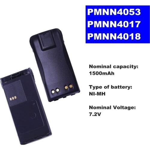 7.2V 1500mAh NI-MH Radio Battery PMNN4017 For Motorola Walkie Talkie GP88S-308 P040 P080 PRO-3150 CT250/450 Two Way Radio