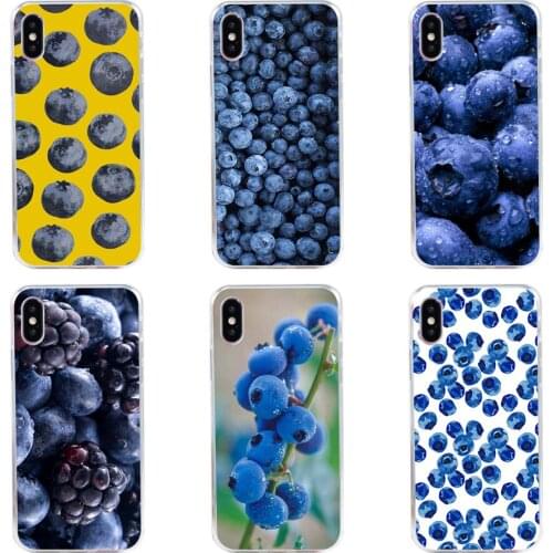 82H Blueberry Blues Soft Silicone Tpu Cover phone Case for iphone 5 5s se X XR XS Max case