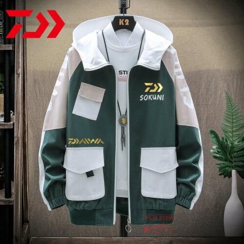 Daiwa Fishing Clothing Men Spring Autumn Casual Outdoor Camping Hiking Sport Fishing Clothes Sun Protection Breathable Jacket