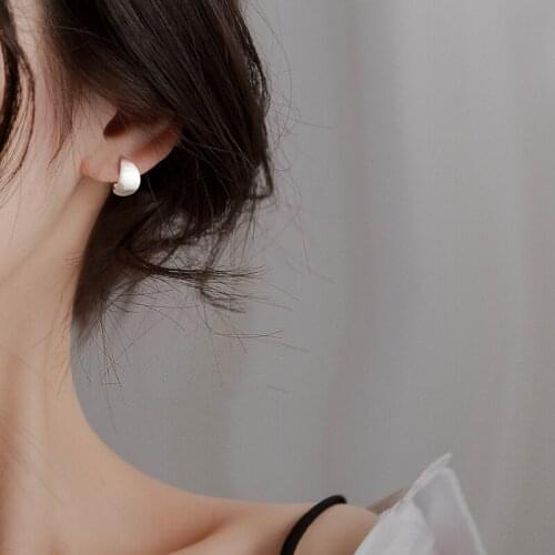 Designer Cold Style Gothic Fashion 925 Sterling Silver Stud Earrings For Women Unusual Simple Jewelry Dainty Gift